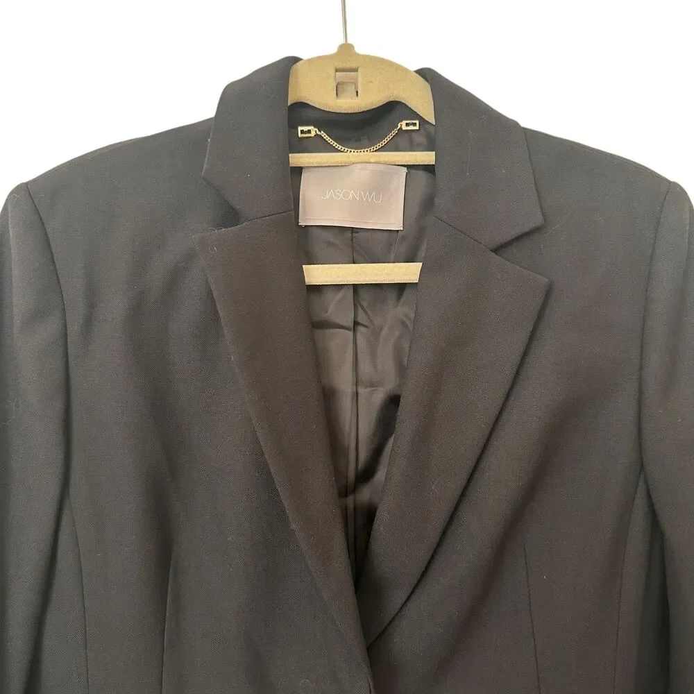 JASON WU Pleated Draped Wool‎ Blazer NWOT Sz4